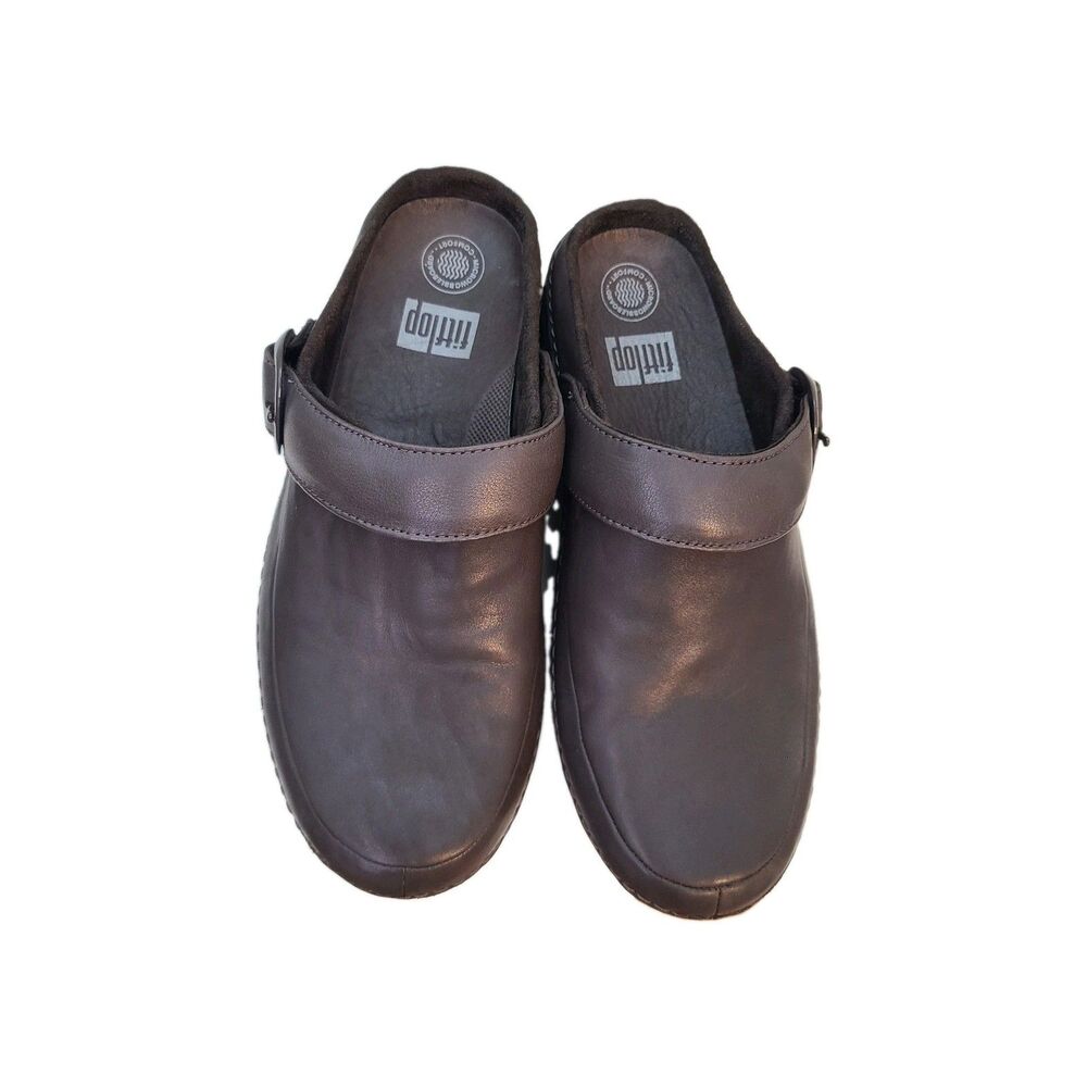 FitFlop Gogh Pro Superlight Leather Slingback Strap Clogs Womens 9 Brown Granola - Picture 8 of 8